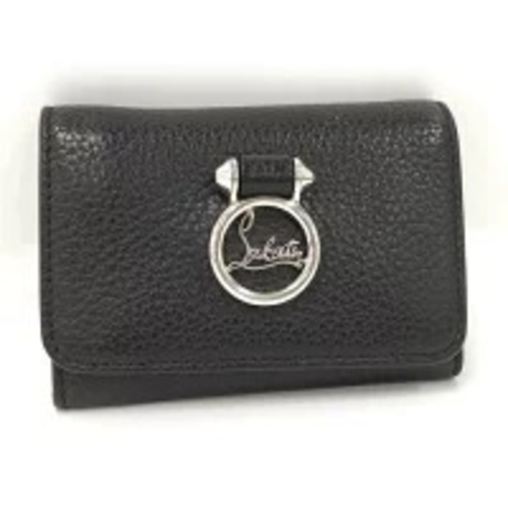 Christian Louboutin Loubilou Boudoir trifold wallet black grained